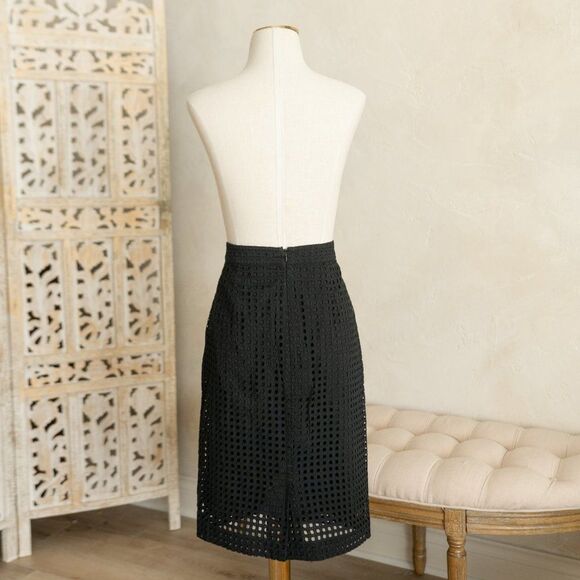Black Halogen Perforated Pencil Skirt size 8 - Picture 3 of 9